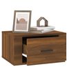 vidaXL Wall-mounted Bedside Cabinet Set of 2 Brown oak Engineered wood