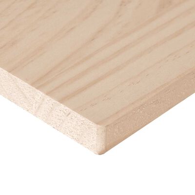 Close-up of wood grain and rounded edge of light wood board
