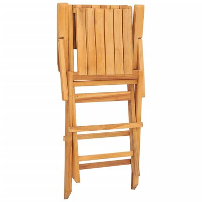 vidaXL Folding Patio Chairs 2 pcs 21.7"x24"x35.4" Solid Wood Teak