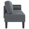vidaXL Chaise Lounge with Cushions Dark Grey Velvet