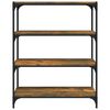 vidaXL Book Cabinet Smoked oak Engineered wood, steel