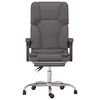 vidaXL Massage Office Chair Grey Faux leather, Metal, Plywood Medium