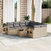 vidaXL Garden Sofa Set Beige, Light Grey