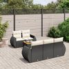 vidaXL Garden Sofa Set Black, Cream White