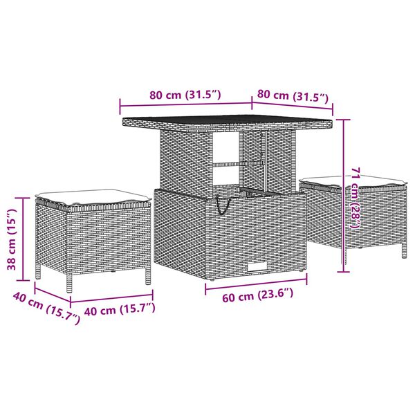 vidaXL Garden Sofa Set 9 pcs Black Poly rattan and powder-coated steel