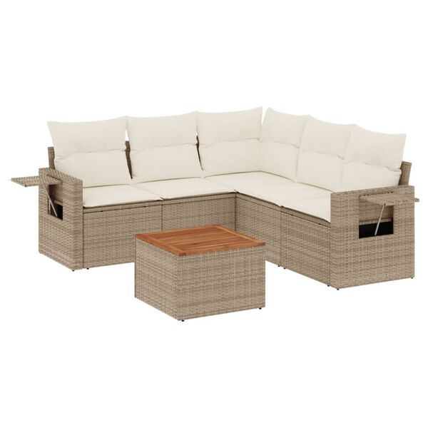 vidaXL Garden Sofa Set Beige