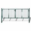 vidaXL Fence Gate Steel 118.1x49.2" Green