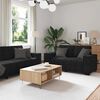 vidaXL Sofa Set Black Velvet (100% polyester), metal, plywood, solid wood