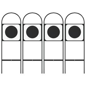 vidaXL Dressage Marker Black and White Steel 8.9 x 27.4 in Durable