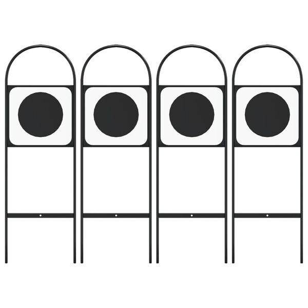 vidaXL Dressage Marker Black and White Steel 8.9 x 27.4 in Durable