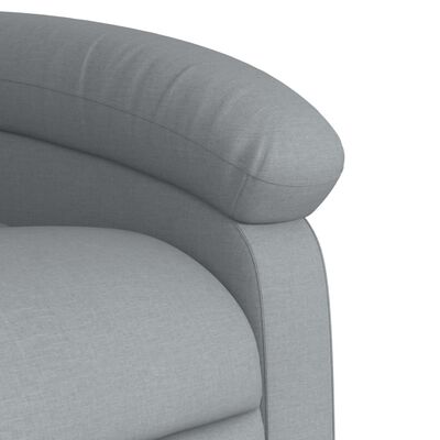 vidaXL Recliner Chair Light Gray Fabric