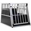 vidaXL Dog Cage Silver Aluminum and MDF 25.6 x 36.0 x 27.4 in