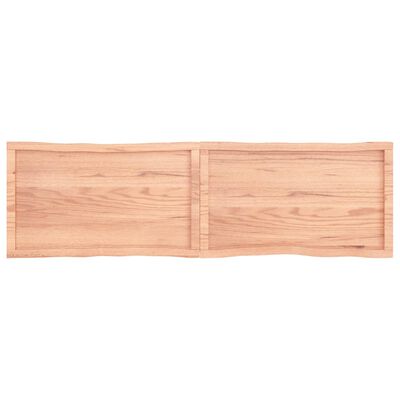 vidaXL Table Top Light Brown 70.9"x19.7"x(0.8"-1.6") Treated Solid Wood Live Edge