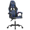 vidaXL Gaming Chair Black and Blue Faux Leather