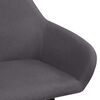 vidaXL Dining Chair Set of 2 Dark Grey Polyester and Solid Wood Standard