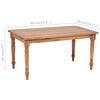 vidaXL Coffee Table Brown Teak wood 35.4x19.7x17.7 in Decorative Inlays