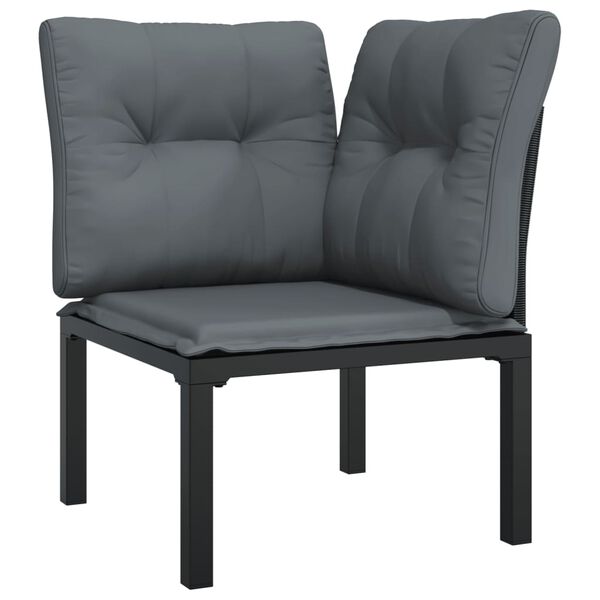 vidaXL Garden Lounge Set Black and Dark Grey