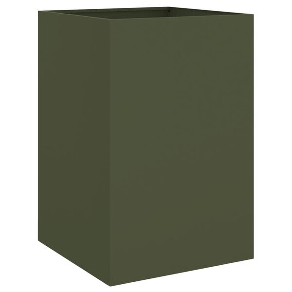 vidaXL Planter Olive green Cold-rolled steel Medium Durable Planter