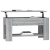 vidaXL Coffee Table Gray Sonoma Engineered wood Medium Convertible