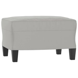 vidaXL Footstool Light gray Microfiber fabric Compact Durable