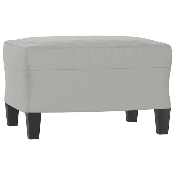 vidaXL Footstool Light gray Microfiber fabric Compact Durable