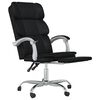 vidaXL Reclining Office Chair Black Faux leather, metal, plywood, foam