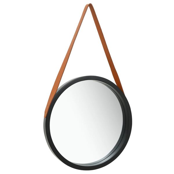 vidaXL Wall Mirror Black and Brown