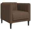 vidaXL Sofa Set Brown Fabric (100% polyester), plywood, solid wood