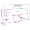 vidaXL Headboard Cabinet Artisian Oak 78.7x7.5x40.7" Engineered Wood