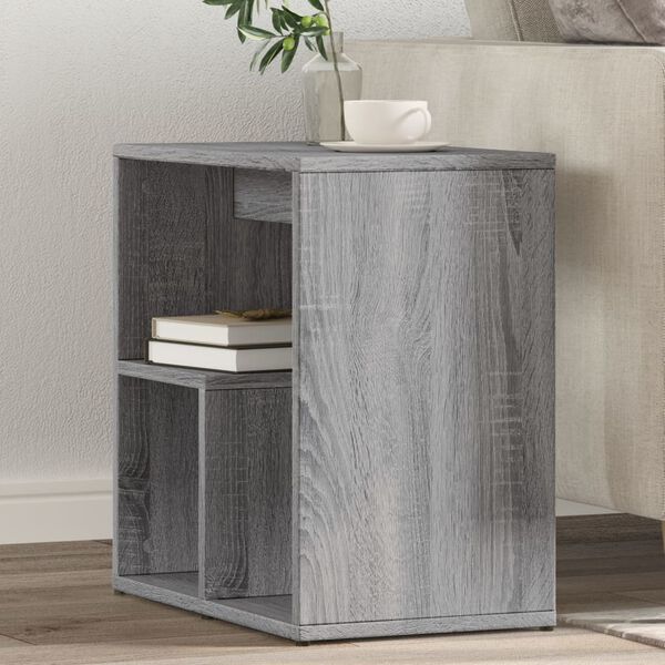 vidaXL Side Table Grey Sonoma Engineered wood Small Side Table