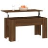 vidaXL Coffee Table Brown Oak Engineered Wood 39.8 x 19.3 x 20.5 in