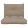 vidaXL Pallet Cushion Set of 2 Taupe 100% polyester 23.6 x 24.2 x 3.9 in