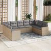 vidaXL Garden Sofa Set Beige, Light Grey