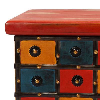 vidaXL Storage Box Red 43.3"x15.7"x15.7" Solid Acacia Wood