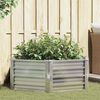 vidaXL Garden Raised Bed Silver Galvanized Steel Large Durable