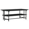 vidaXL Coffee Table Black Engineered wood, metal Medium Coffee Table