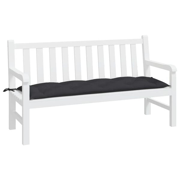 vidaXL Garden Bench Cushion Black Oxford fabric, Polyester