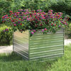 vidaXL Garden Raised Bed Silver Galvanized Steel Large Garden Raised Bed