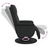 vidaXL Recliner Chair with Footrest Black Faux Leather