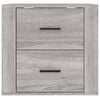 vidaXL Wall-mounted Bedside Cabinet Grey Sonoma Engineered wood