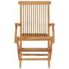 vidaXL Garden Chair Set of 4 Natural wood Fine sanded teak hardwood