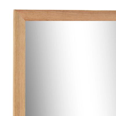 vidaXL Bathroom Mirror 23.6"x4.7"x24.4" Solid Wood Walnut