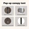 vidaXL Party Tent Taupe 210D oxford fabric with silver coating 10 x 10 ft