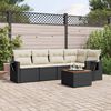 vidaXL Garden Sofa Set Black PE rattan Large UV-resistant materials