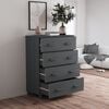 vidaXL Sideboard Dark Grey Solid Pine Wood, MDF Large
