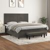 vidaXL Box Spring Bed Dark Grey
