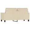 vidaXL 2-seater Sofa Cream 100% polyester fabric, foam filling, metal frame