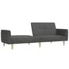 vidaXL Sofa Bed Dark Grey Fabric (100% polyester), Wood, Foam 2-Seater