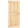 vidaXL Sliding Door with Hardware Set 35.4"x82.7" Solid Wood Pine