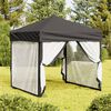 vidaXL Party Tent Anthracite 210D oxford fabric 6.6 x 6.6 ft Foldable